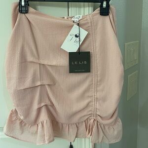 NWT Le Lis pink skirt Size Large